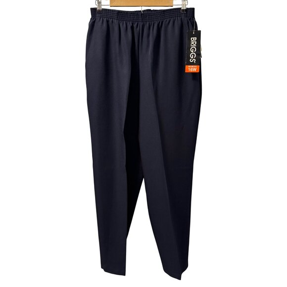 Briggs Womens Stretch Pants 16W Easycare Washable Navy Blue pants. NWT - Picture 12 of 12